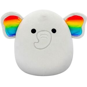Squishmallows Mila Elephant with Rainbow Ears: 8 Inch: NEW WITH TAGS